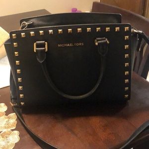 Michael Kors Black Studded Handbag